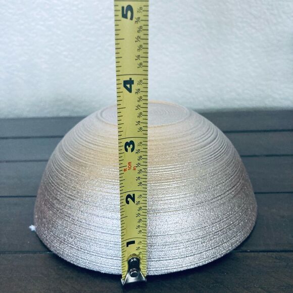 Pink Sparkling Handmade Silver Turkish Glass Decor Bowl - Picture 4 of 6